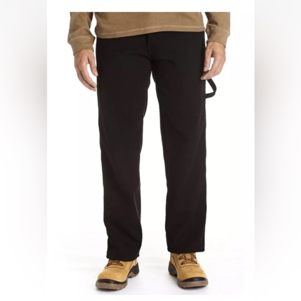 STANLEY Workwear Mens Fleece Lined Work cargo Pants chocolate brown size 38x32